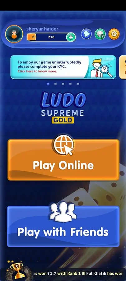 Screenshot of Ludo Gold Game